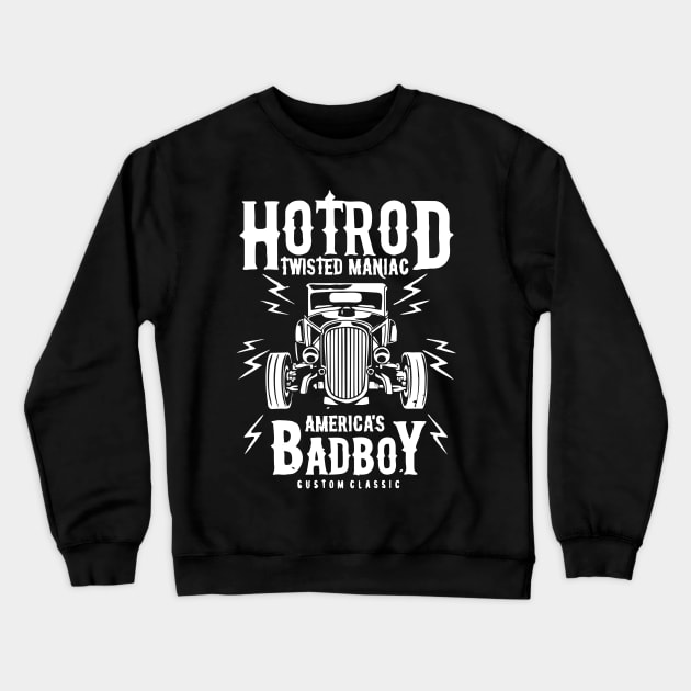 Hotroad Twisted Maniac America's Badboy Custom Classic Crewneck Sweatshirt by bougaa.boug.9